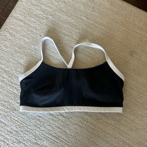 Black and White Sports Bra
